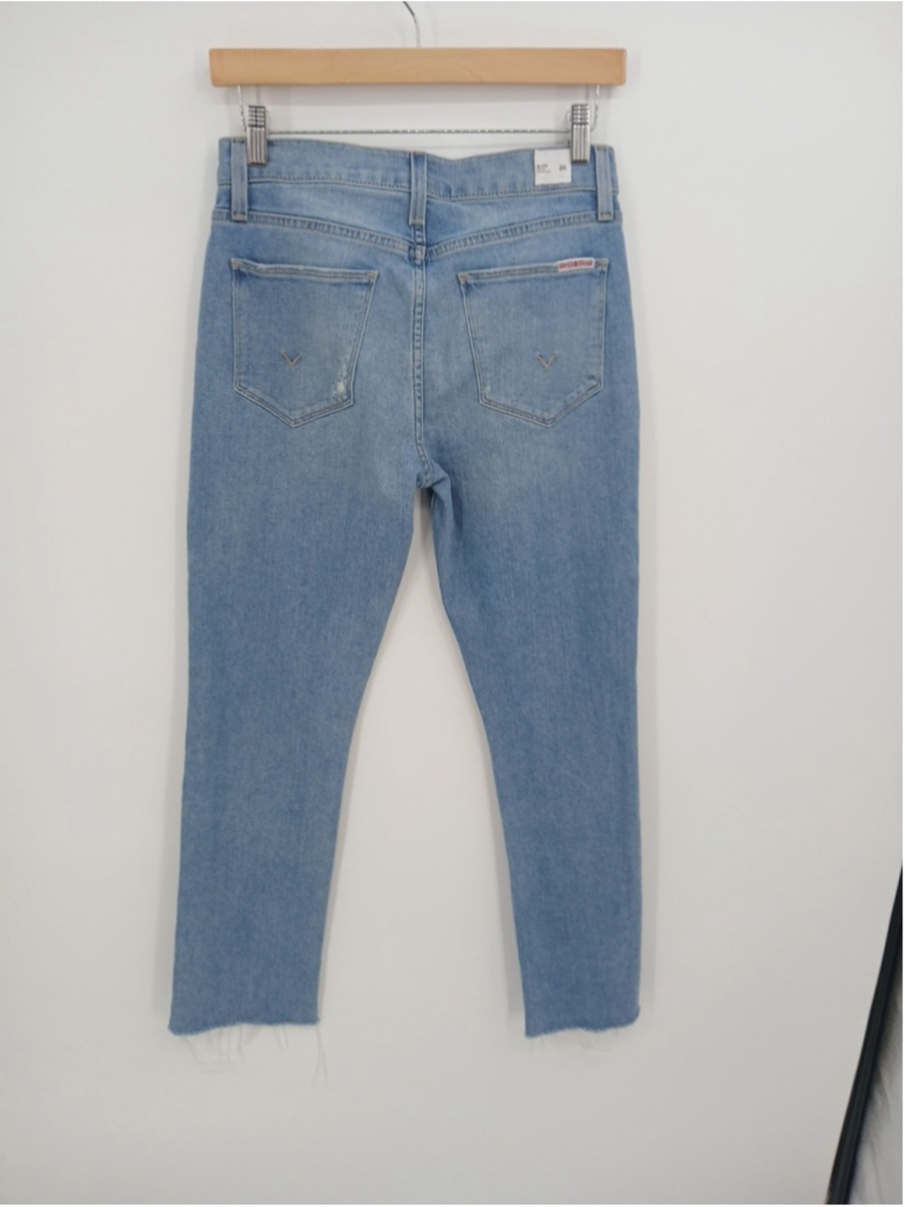 Hudson Jeans Blair High Rise Straight Crop Womens Size 26 Blue Distressed - Picture 10 of 16